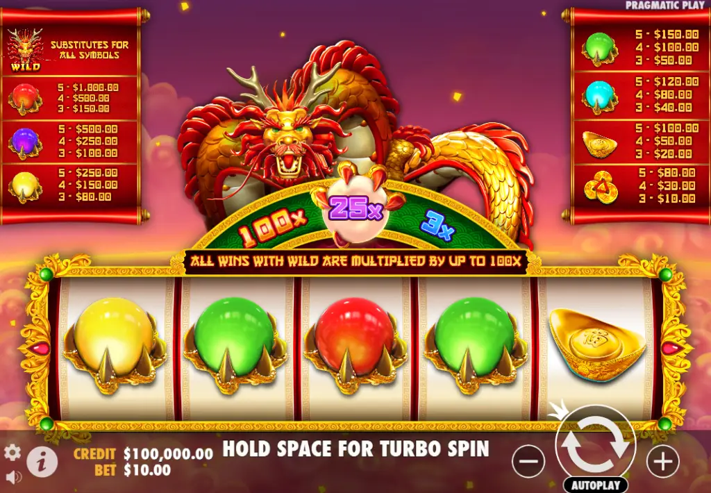 Lucky Dragon Ball slot game